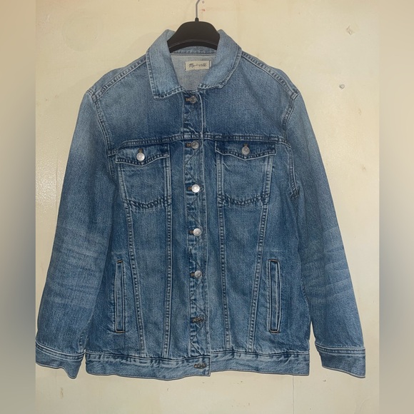 Madewell Men’s Denim Trucker Jacket Size L Excellent Condition Pre-Owned - Picture 8 of 12
